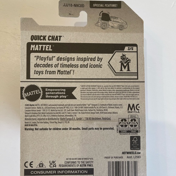 Hot Wheels Toy Story Car “Quick Chat” - Picture 4 of 5